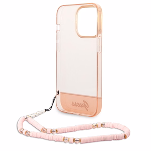 Guess GUHCP14XHGCOHP iPhone 14 Pro Max 6.7" roosa/roosa hardcase Translucent Pearl Strap