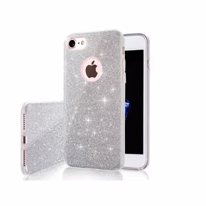 Glitter 3in1 ümbris iPhone 16 Pro 6,3" hõbedane