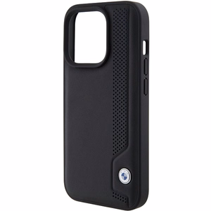 BMW Leather Blue Dots чехол iPhone 15 Pro Max - чёрный