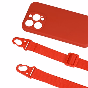 Strap Silicone Ümbris jaoks Iphone 12 Pro design 2 punane