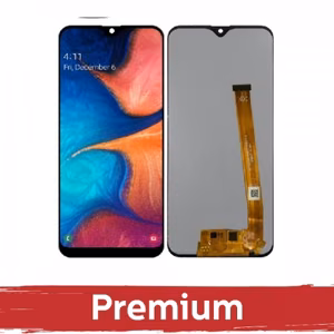 LCD Ekraan Ühildub Samsung A207 A20s Must OEM