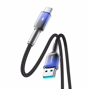 Joyroom S-A42 Crystal-Clear Series 3A USB-A - USB-C cable 1.2m - black