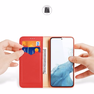 Dux Ducis Hivo чехол Samsung Galaxy S23+ флип-чехол кошелёк подставка RFID блокировка красный