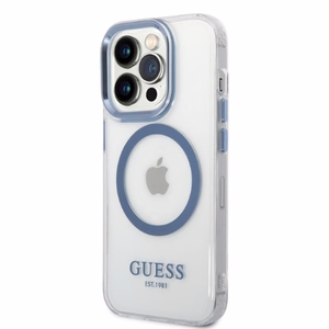 Guess GUHMP14XHTRMB iPhone 14 Pro Max 6.7" sinine/sinine hard ümbris Metal Outline Magsafe