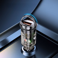 Wozinsky 65W Car Laadija USB-C PD 65W / USB-A 45W QC 3.0 - must