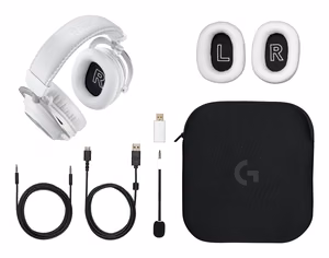 Logitech G 981-001269 headphones/headset Wireless Head-band Gaming Bluetooth valge