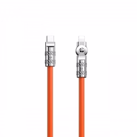 USB Kaabel Dudao "L24CL" (180' corner) Oranž "Type-C / Lightning" 100cm (up to 30W)