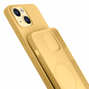 3mk Hardy Silicone MagCase ümbris jaoks iPhone 15 Plus - kollane