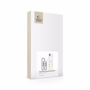 Tech-Protect FlexAir Chain MagSafe iPhone 16 Ümbris - Clear + 2 Lanyards (must & Taupe)