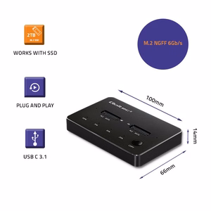 Qoltec 50310 Kettajaam 2x SSD M.2 SATA NGFF USB Type-C