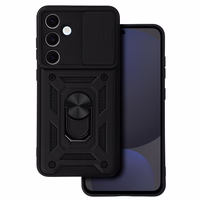 Slide Camera Armor Ümbris jaoks Samsung Galaxy S24 FE Must