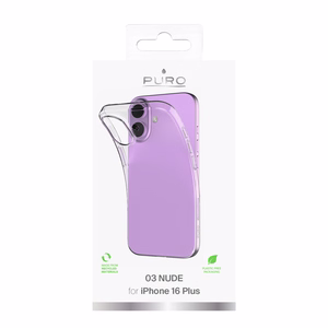 Puro 03 Nude Silicone Ümbris jaoks iPhone 16 Plus - Läbipaistev