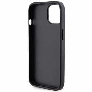 Ferrari Grip Stand Metal Logo ümbris jaoks iPhone 15 - must