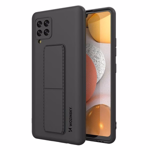 Wozinsky Kickstand Case silikoonist ümbris koos stendiga Samsung Galaxy A42 5G must