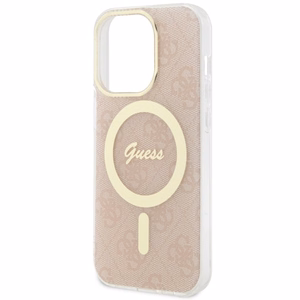 Guess GUHMP14LH4STP iPhone 14 Pro 6.1" roosa/roosa hardcase 4G MagSafe