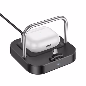 Desktop laadija Hoco 2in1 USB C PD QC 3A 30W + juhtmevaba charging 5W CQ16B must