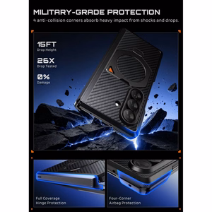 Supcase UB Aero MagSafe 2-osaline ümbrise ja privaatsusfiltriga ekraanikaitse komplekt Samsung Galaxy Z Fold 8 Ultra jaoks – must
