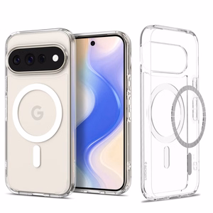 Spigen Ultra Hybrid Mag MagSafe ümbris Google Pixel 11 Pro XL – läbipaistev ja valge