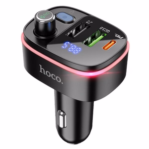 Transmiter samochodowy bluetooth Hoco 2 x USB A + USB C QC3.0 PD 20W E62 must