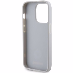 Guess Strass Metal Logo ümbris jaoks iPhone 15 Pro - hõbedane