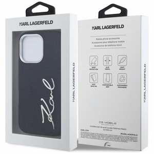 Karl Lagerfeld FW Jeans Signature Logo чехол iPhone 16 Pro - черный