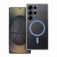 Drop Glue Colorful Ring Mag Cover compatible with MagSafe jaoks SAMSUNG S25 ULTRA light sinine