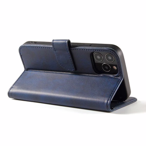 Magnet Case elegantne ümbris kaane klapiga ja aluse funktsiooniga Samsung Galaxy A73 sinine