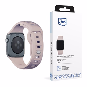3mk silikoonrihm Apple Watchile, 38/40/41/42 mm, Latte, väike suurus