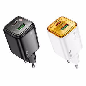 Phone Laadija Hoco USB A + USB C QC3.0 PD 3A 20W N52 valge