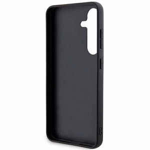 DKNY Leather Mono Stripe & Metal Logo ümbris jaoks Samsung Galaxy S24+ - must