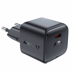 Acefast A77 Mini PD 30W GaN USB-C wall Laadija - must