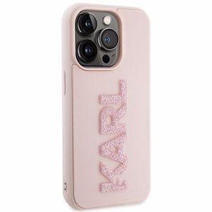 Karl Lagerfeld чехол для iPhone 15 Pro KLHCP15L3DMBKCP (3D Logo Glitter) розовый