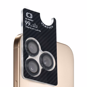 Закалённое стекло Tel Protect Titanium Lens 99% AR Aramid Series на камеру для Iphone 16 Pro/16 Pro Max (линз 3 шт.)