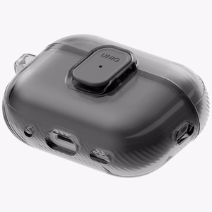 Uniq Glase Pro Ümbris jaoks AirPods Pro 3 Lock Ümbris - Läbipaistev must