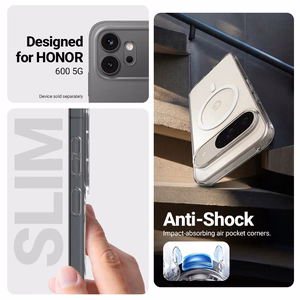 Crong Hybrid Clear Magnetic MagSafe ümbris seadmele Honor 600 5G, läbipaistev
