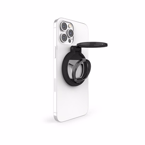 STM MagLoop 3-in-1 MagSafe'i tarvik iPhone'ile: sõrmeaas, tugijalg ja pudeliavaja, must