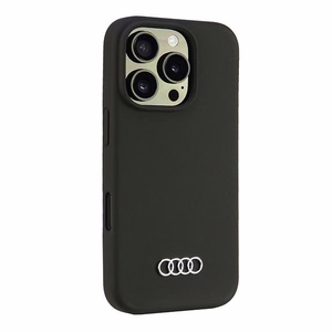 Audi Silicone Чехол iPhone 16 Pro 6.3" чёрный/чёрный жёсткий чехол AU-LSRIP16P-Q3/D1-BK