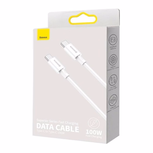 Cable Baseus Superior from Type-C to Type-C 100W 1.0m white CATYS-B02