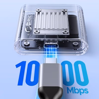 Orico TC20-M2-10G M.2 NVME USB-C 3.2 Disk Caddy - Läbipaistev