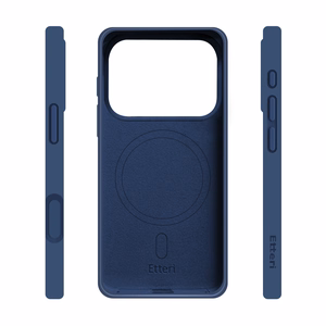 Etteri силиконовый Mag чехол для iPhone 17 Pro Max тёмно-синий