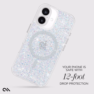 Case-Mate Twinkle MagSafe ümbris seadmele iPhone 16, Disco mustriga