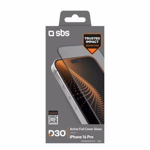 SBS Закалённое стекло D3O с рамкой для iPhone 16 Pro