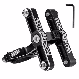Rockbros KS-415 alumiiniumist reguleeritav pudelihoidiku adapter - must