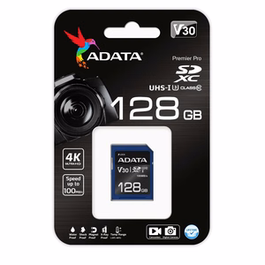 Adata SDXC 128GB V30 mälukaart