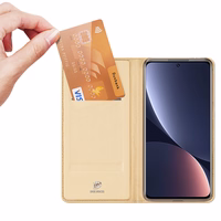 Dux Ducis Skin Pro Ümbris Xiaomi 13 Pro Flip Card Wallet kuldne Stand