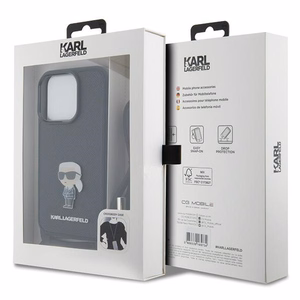 Karl Lagerfeld Crossbody Saffiano Monogram Metal Pin Karl & Choupette Ümbris jaoks iPhone 15 Pro - must