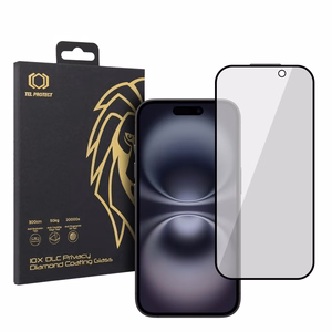 Tempered glass Tel Protect 10X Privacy DLC Diamond Coating jaoks Iphone 16