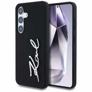 Ümbris Karl Lagerfeld Silicone Metal Signature Logo Samsung Galaxy S25 must