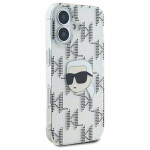 Karl Lagerfeld IML Karl Head Electroplated iPhone 16 Ümbris - Clear