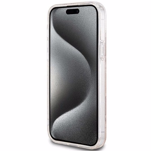 GUESS ümbris jaoks IPHONE 15 compatible with MagSafe GUHMP15SHGCUSTGW (IML GCUBE) brown